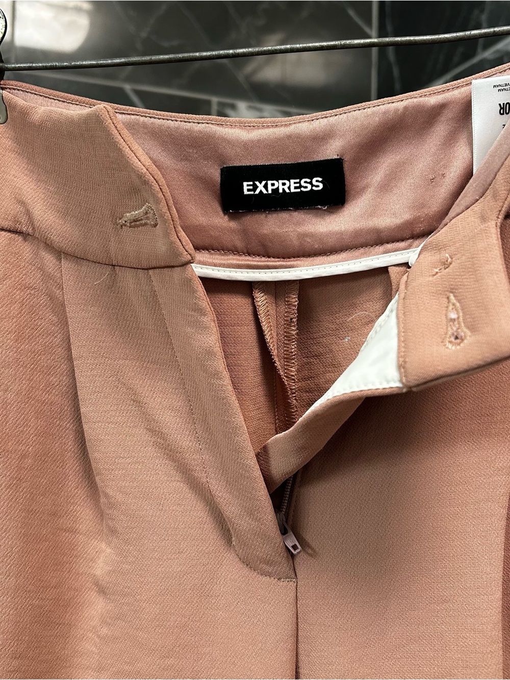 Express Blush Pink High-Waist Trousers